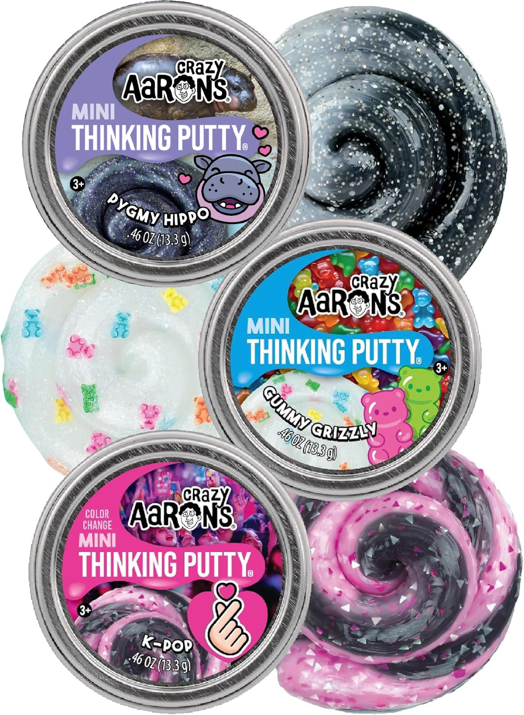 Amazon.com: Crazy Aaron's Putty Mini Tins Gummy Grizzly, K-Pop